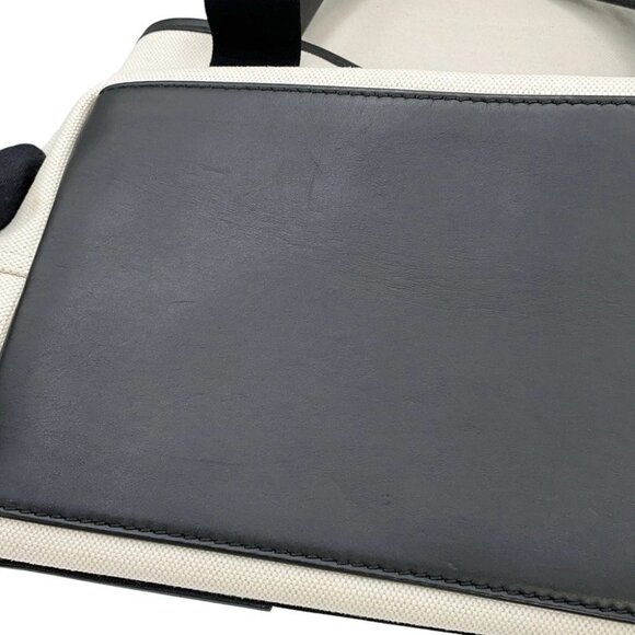 BALENCIAGA Navy Kabas Size S Canvas/Leather Natural/Black - Picture 15 of 16